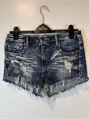 Machine Jeans Inc. Nouvelle Mode Acid Wash Distressed Shorts Women’s Large